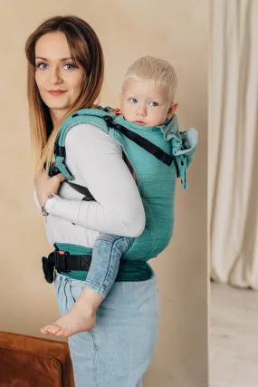 LennyLamb LennyGo Ergonomic Baby Carrier Baby Size Little Herringbone Ombre Green