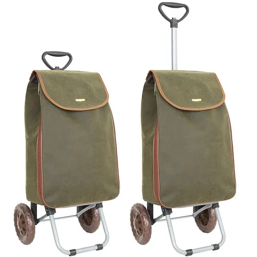 Light Weight 2 Wheel Expandable Shopping Trolley