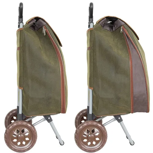 Light Weight 2 Wheel Expandable Shopping Trolley