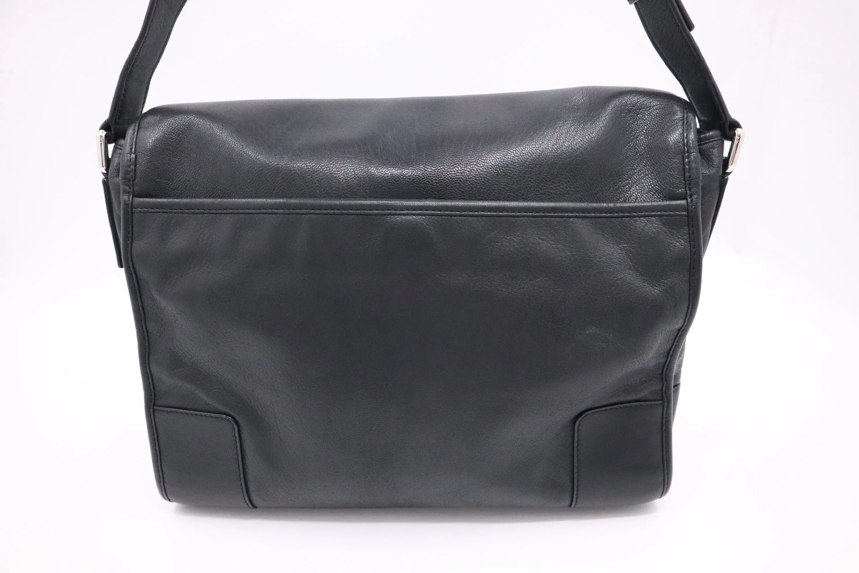 Loewe Messenger Bag in Black Leather