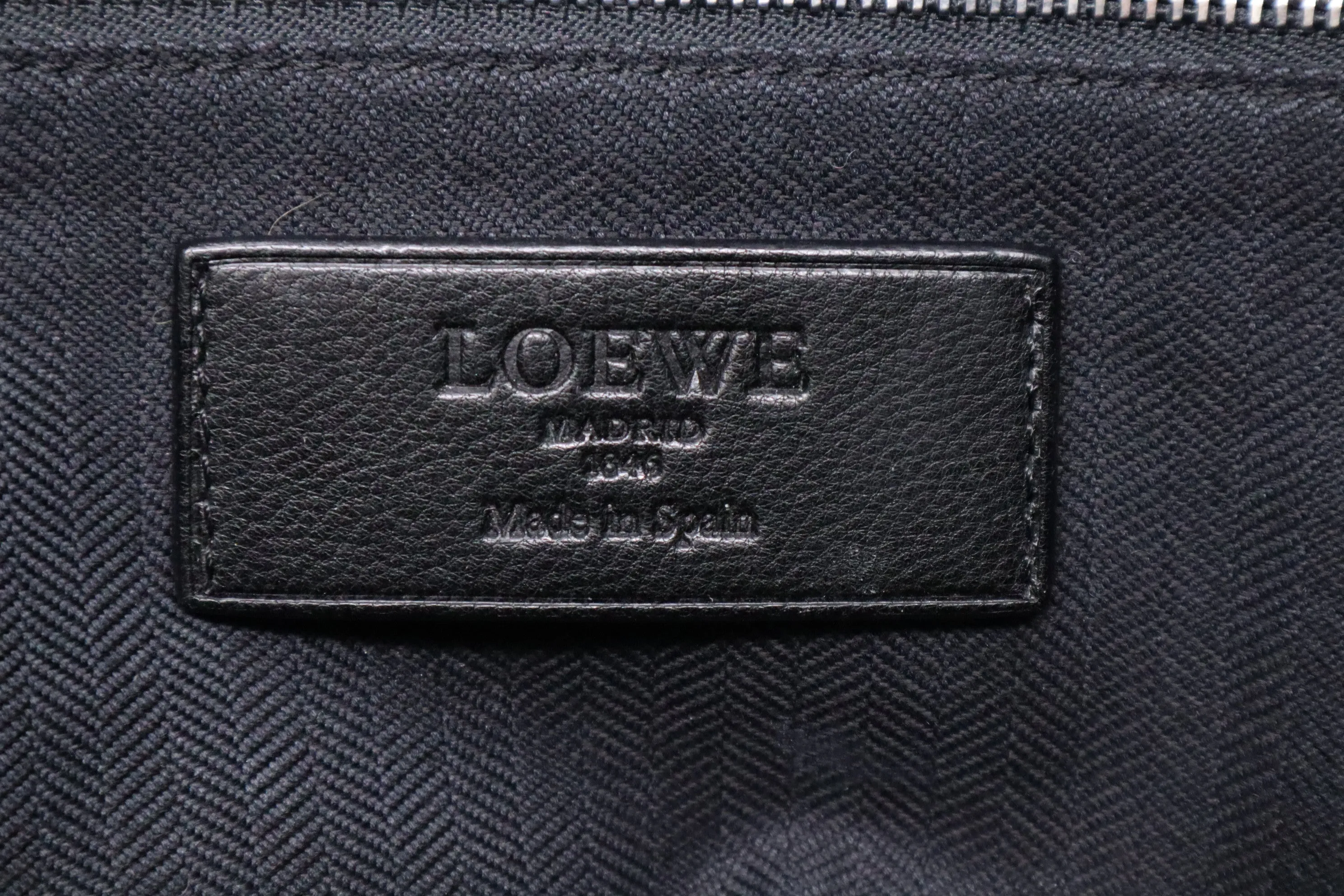 Loewe Messenger Bag in Black Leather