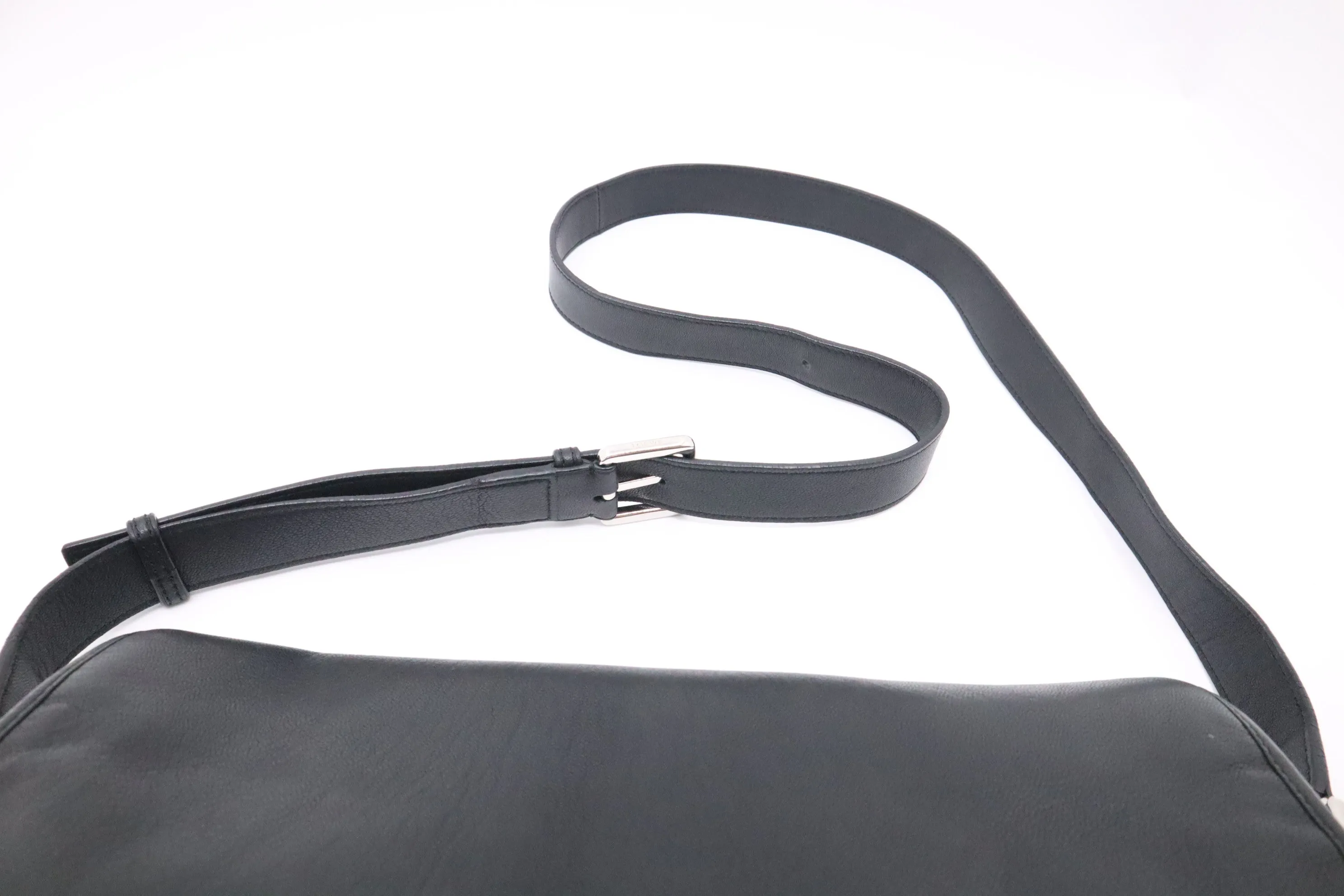 Loewe Messenger Bag in Black Leather