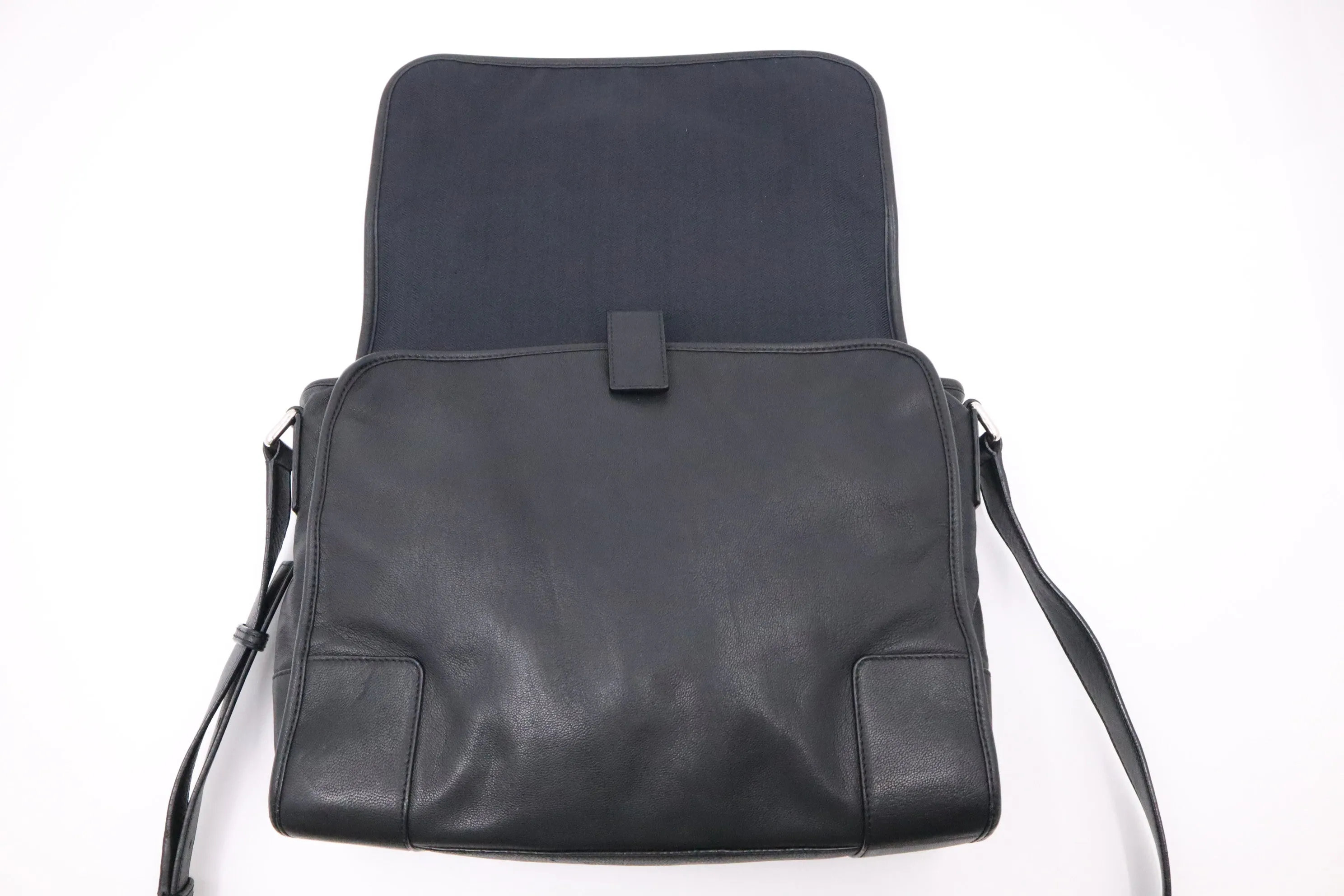 Loewe Messenger Bag in Black Leather