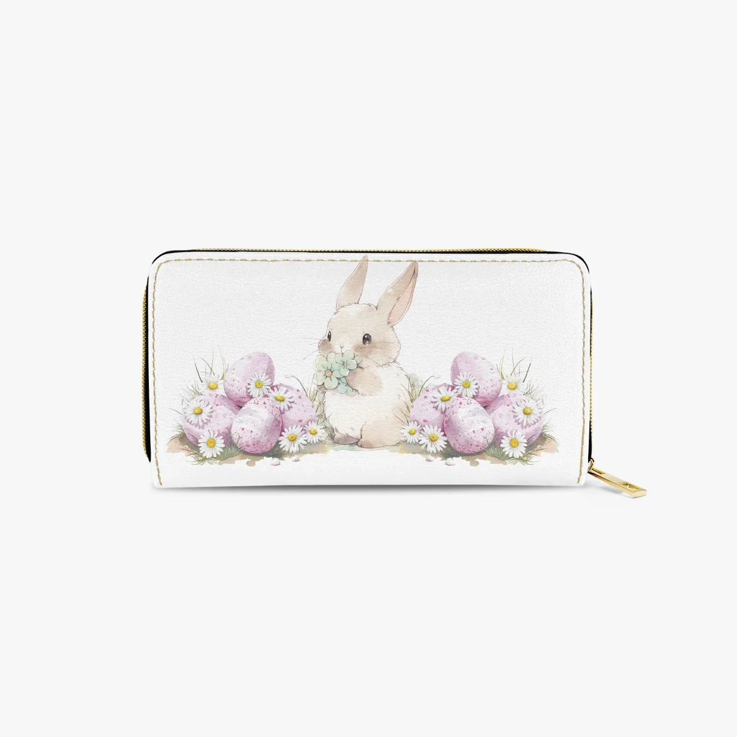 Long Type Zipper Purse, Easter, Rabbit, awd-1351