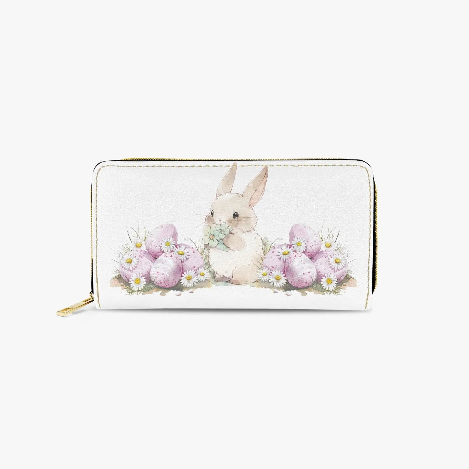 Long Type Zipper Purse, Easter, Rabbit, awd-1351