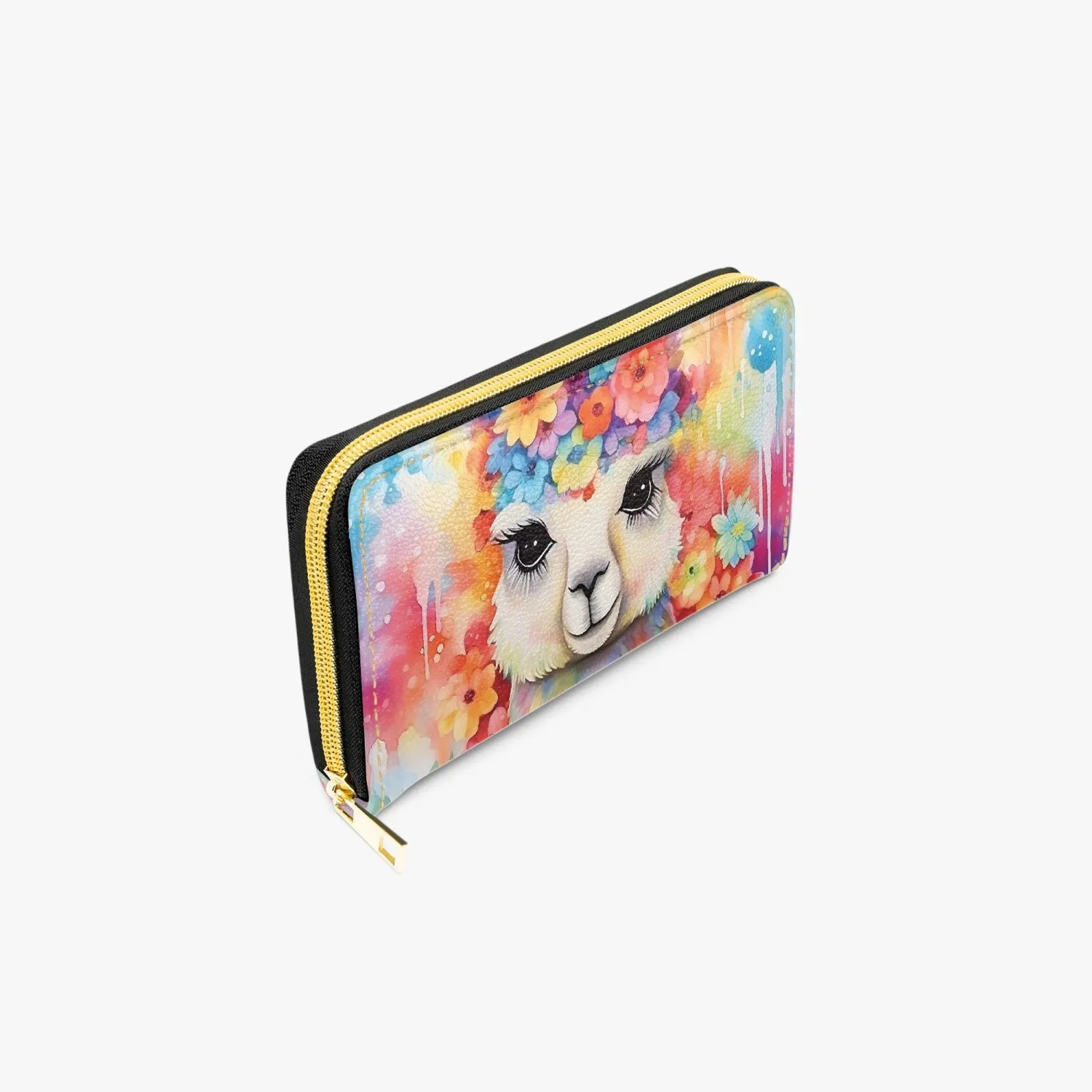 Long Type Zipper Purse - Llama