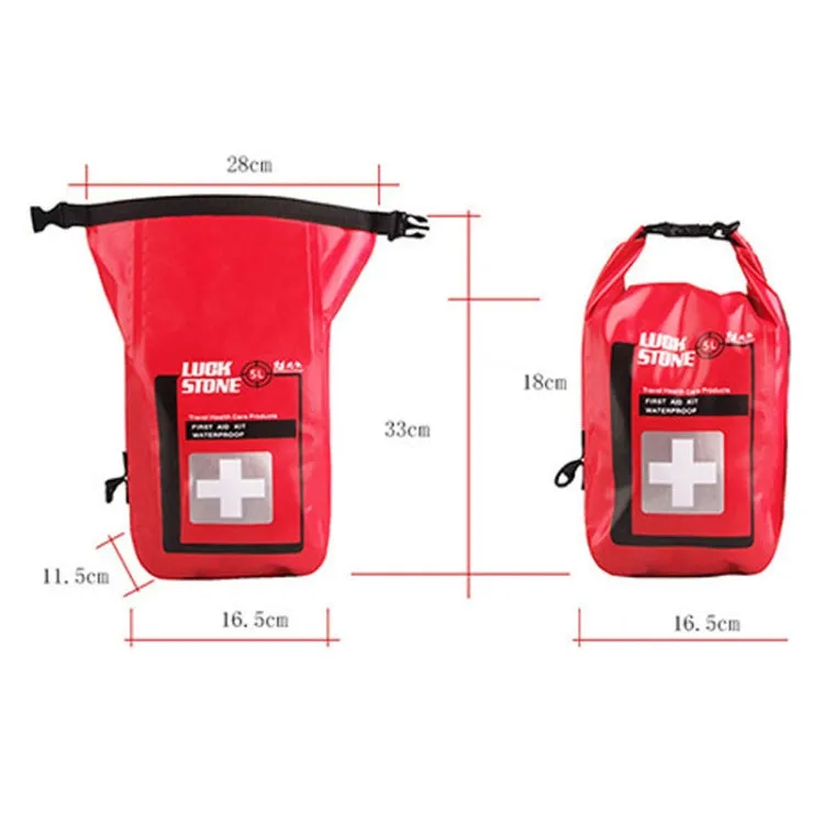 LUCKSTONE 5L Outdoor Adventure First Aid Waterproof Shoulder Bag(Red)