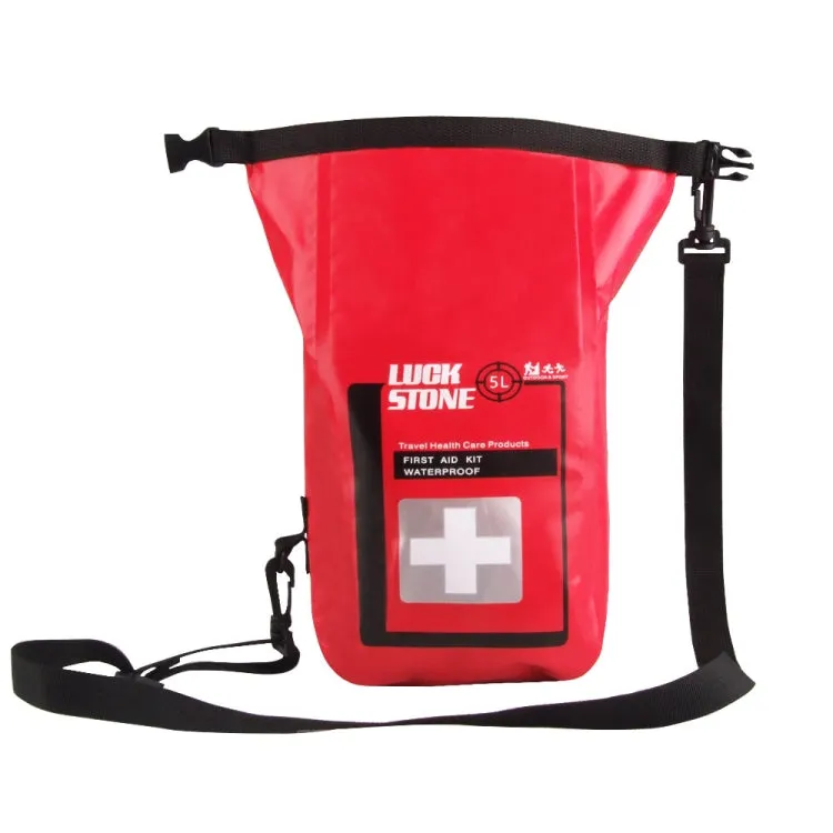 LUCKSTONE 5L Outdoor Adventure First Aid Waterproof Shoulder Bag(Red)