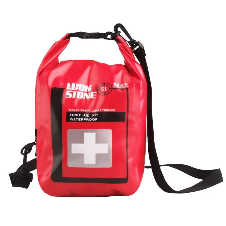 LUCKSTONE 5L Outdoor Adventure First Aid Waterproof Shoulder Bag(Red)