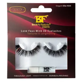 Luxe Faux Mink 3D Eyelashes - Elegant Ella #505 (Textured and Lengthening)