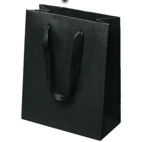 Manhattan Twill Handle Shopping Bags-Black - 8.0 x 4.0 x 10.0