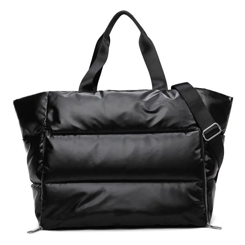 Matte Finish Quilted puffer tote bag - Assorted Colors