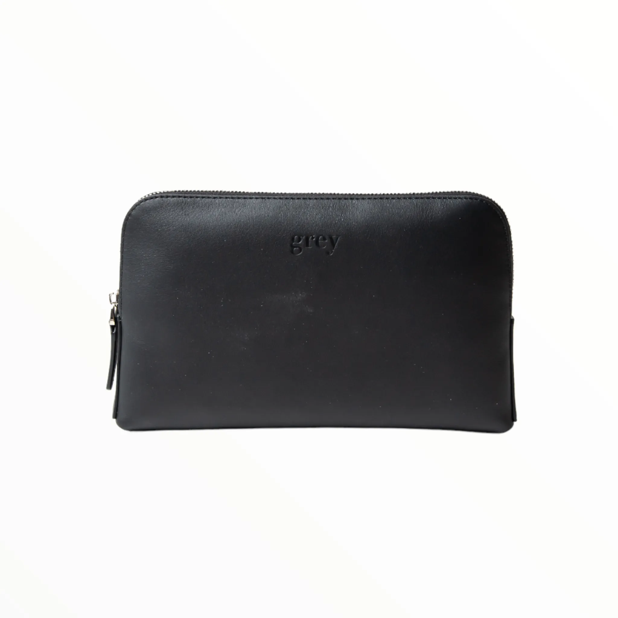 Mayden Unisex Leather Pochette - Black