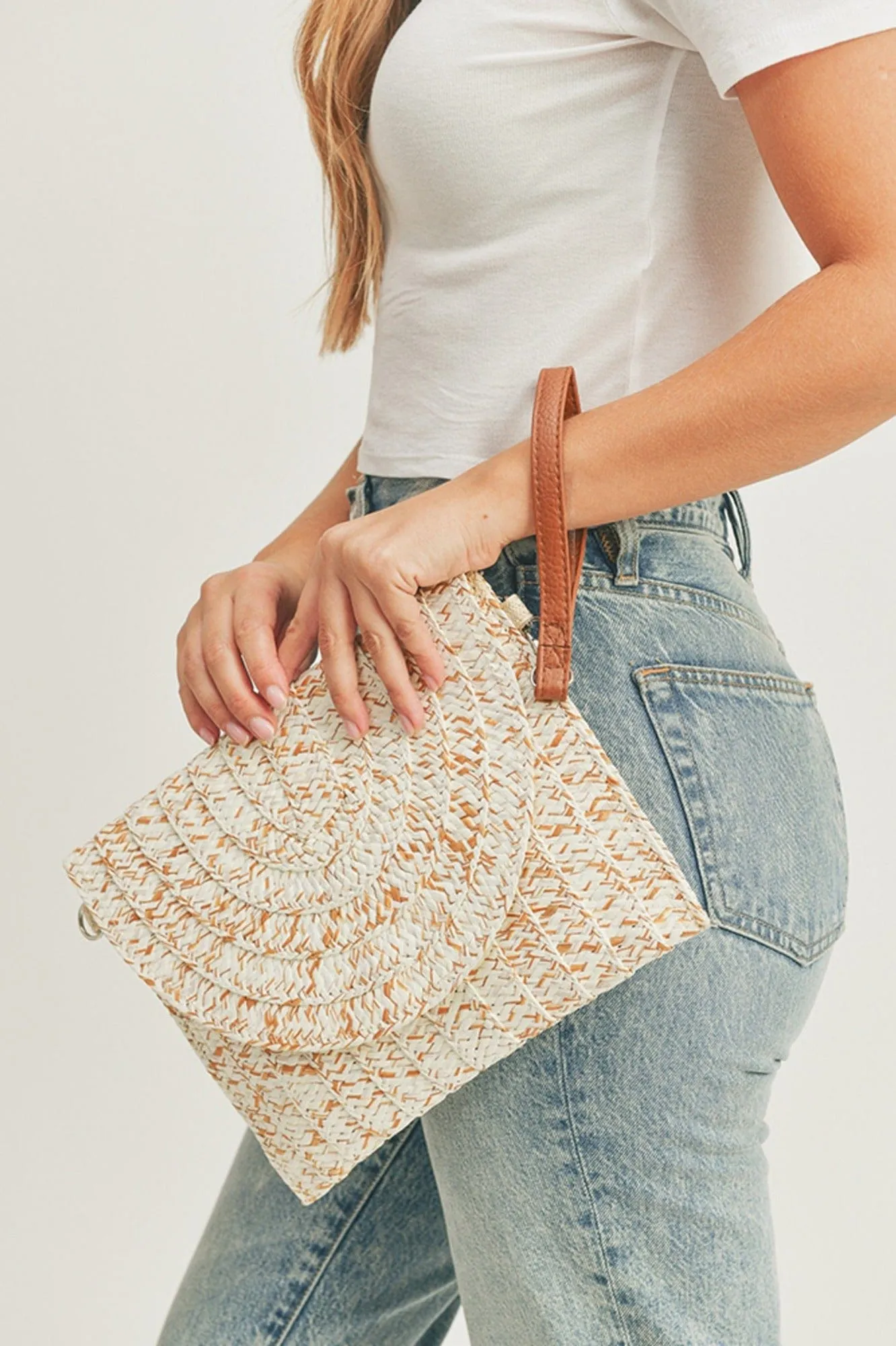 MB0184 Janie Straw Clutch/Crossbody