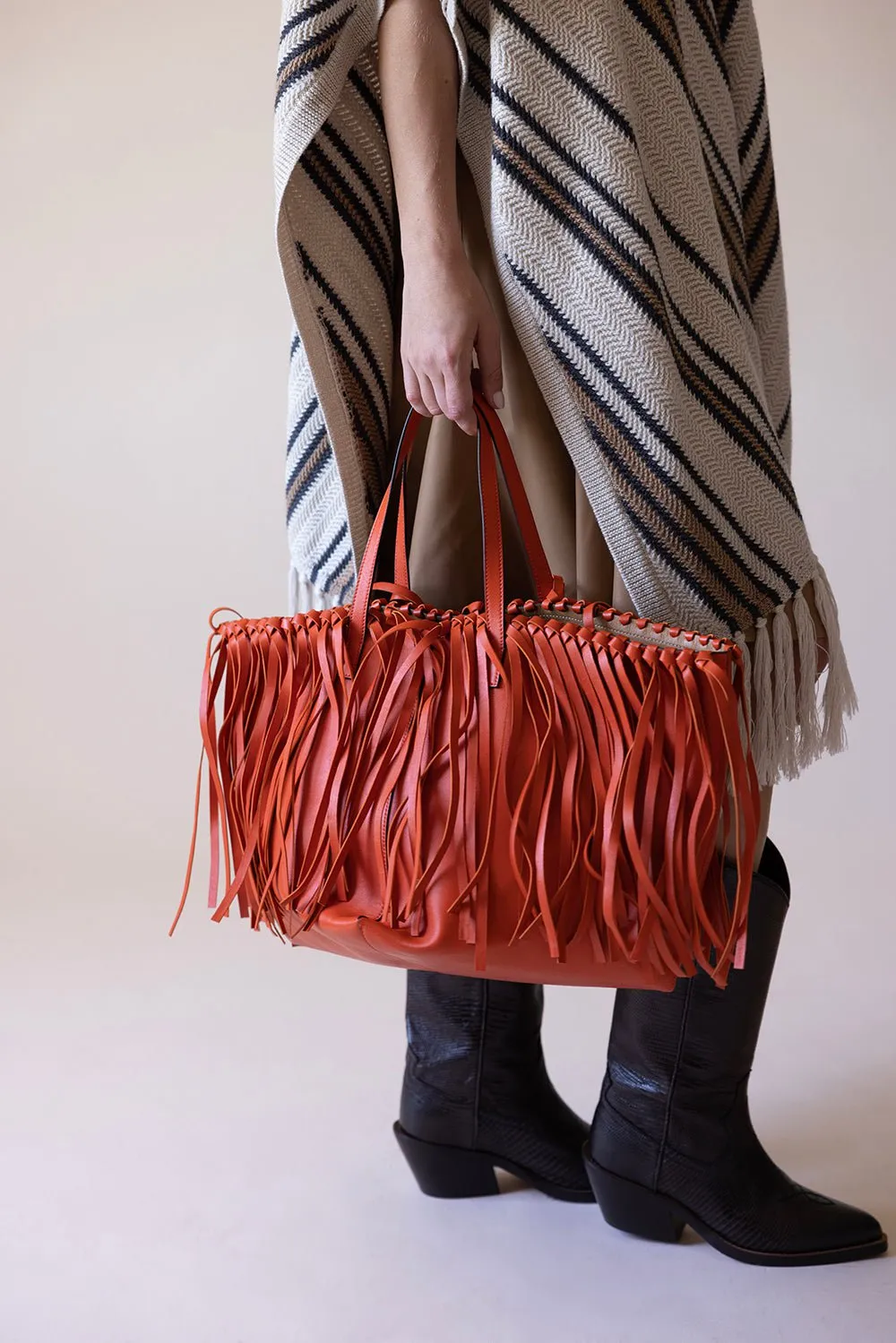 Medium Square Fringe Tote