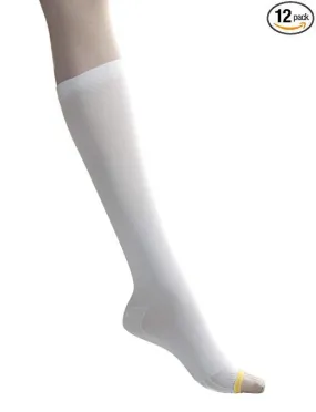 Medline EMS Knee Length AntiEmbolism Stockings White XXLarge Box of 12 Pairs