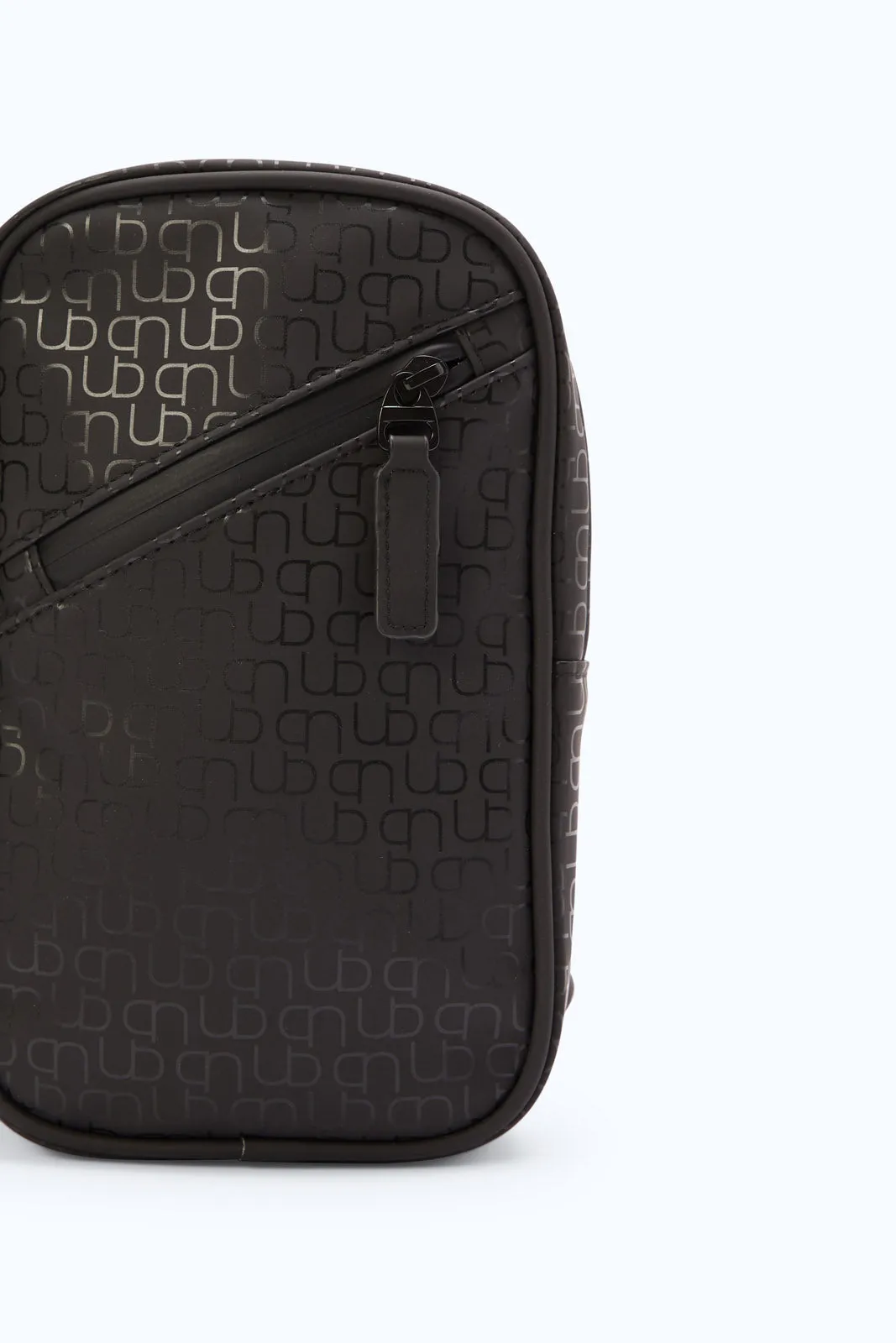 Men Black Printed Cross Sling Bag