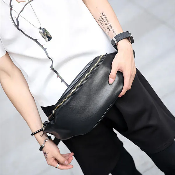 Men Large Capacity Waist Bag Chest Bag Crossbody Bag Fashion Outdoor