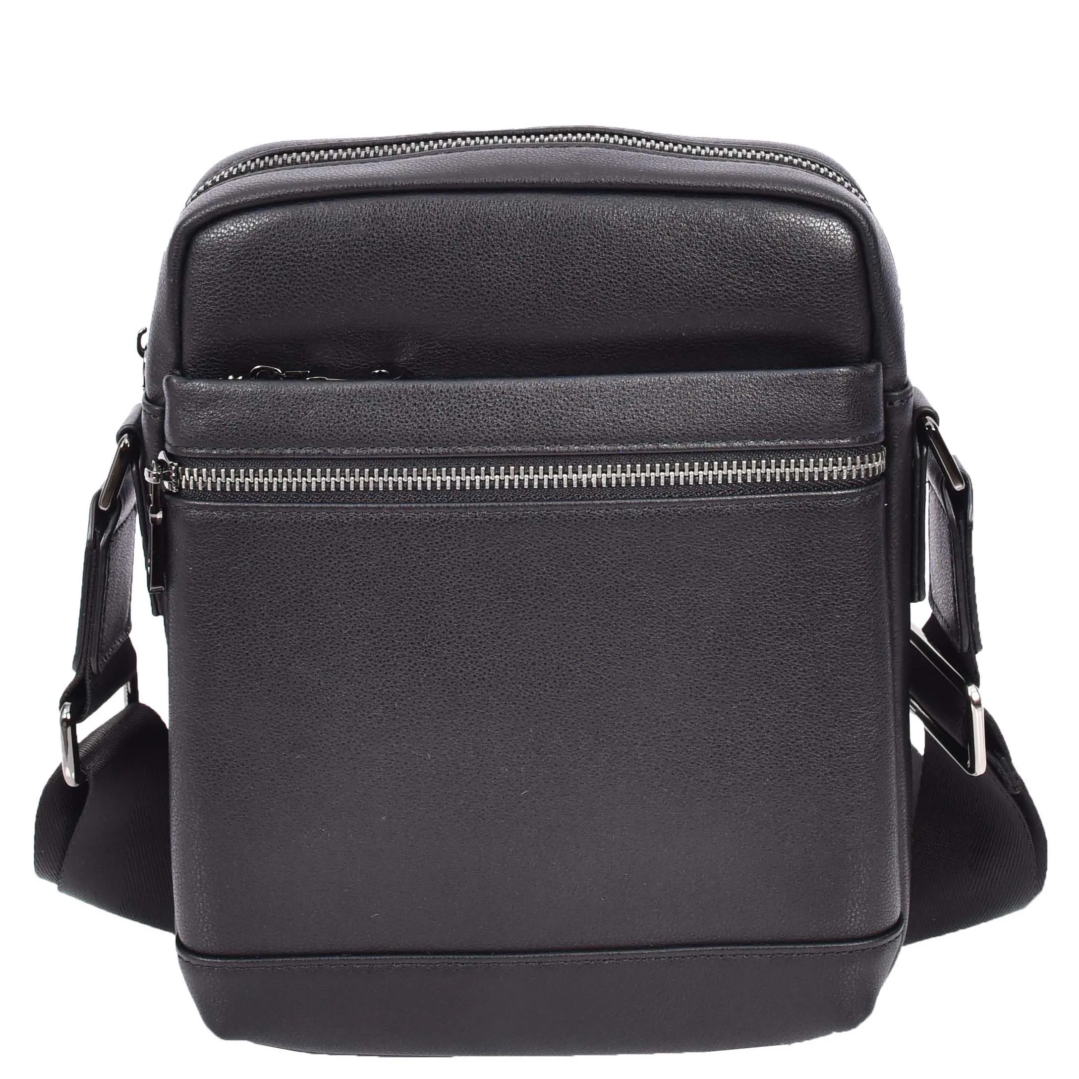 Mens Genuine Leather Flight Bag Messenger Crossbody Casual Sling Man Bag A321 Black