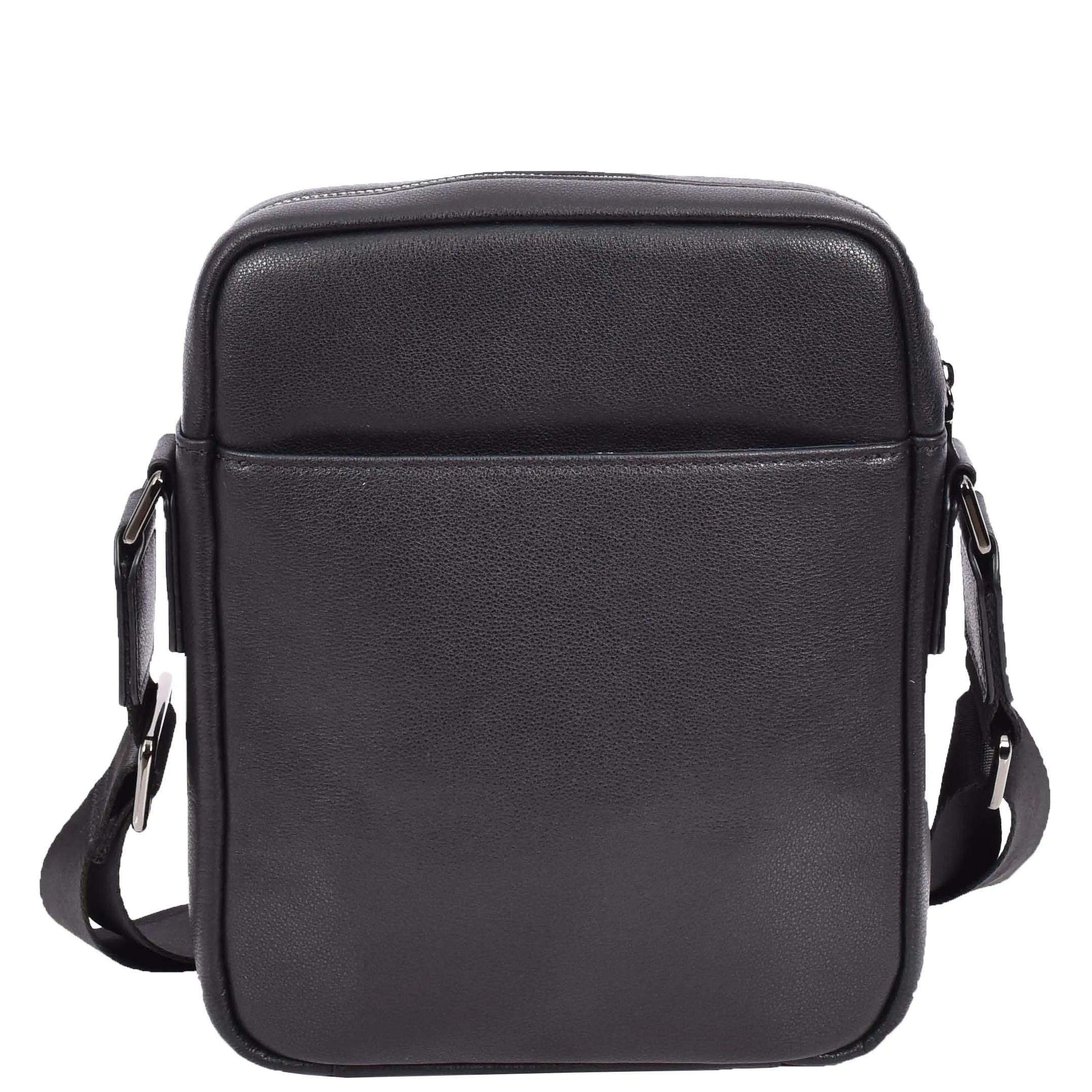 Mens Genuine Leather Flight Bag Messenger Crossbody Casual Sling Man Bag A321 Black