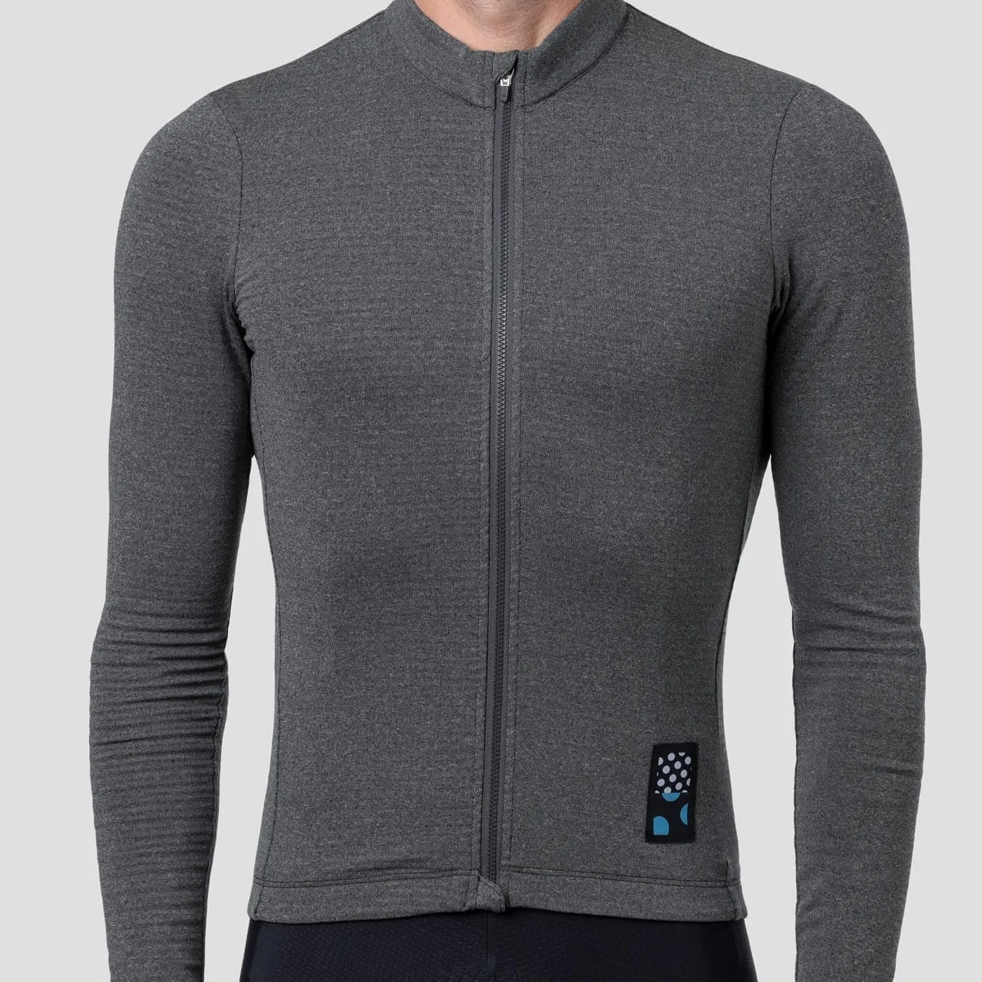 Men's Merino Grid Thermal Jersey - Charcoal