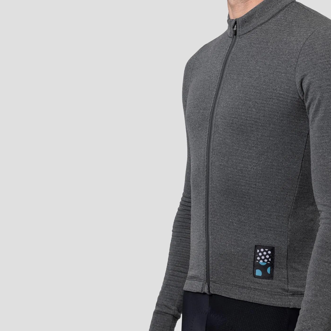 Men's Merino Grid Thermal Jersey - Charcoal