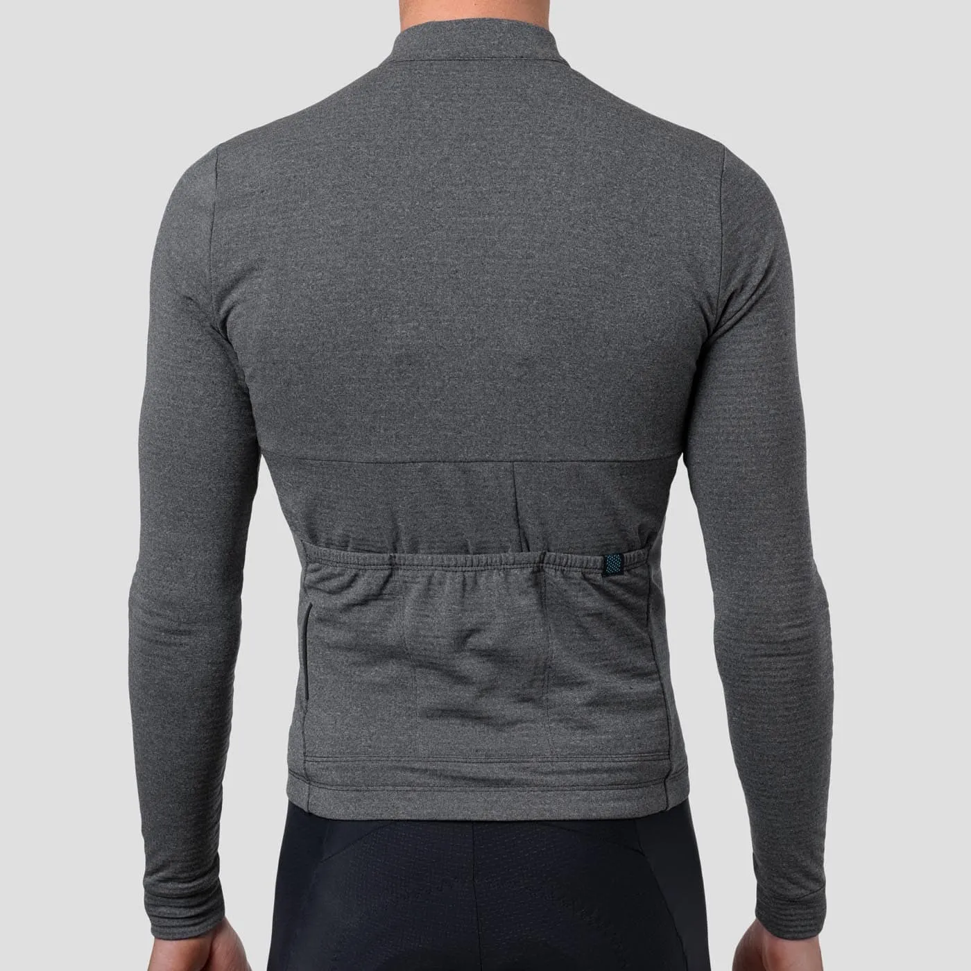 Men's Merino Grid Thermal Jersey - Charcoal