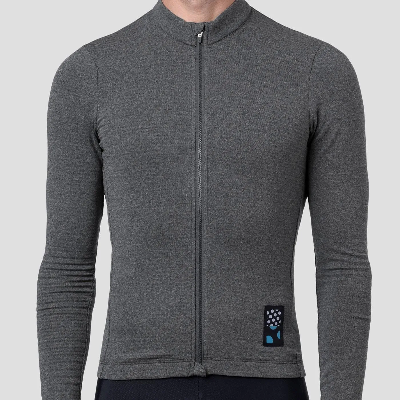 Men's Merino Grid Thermal Jersey - Charcoal