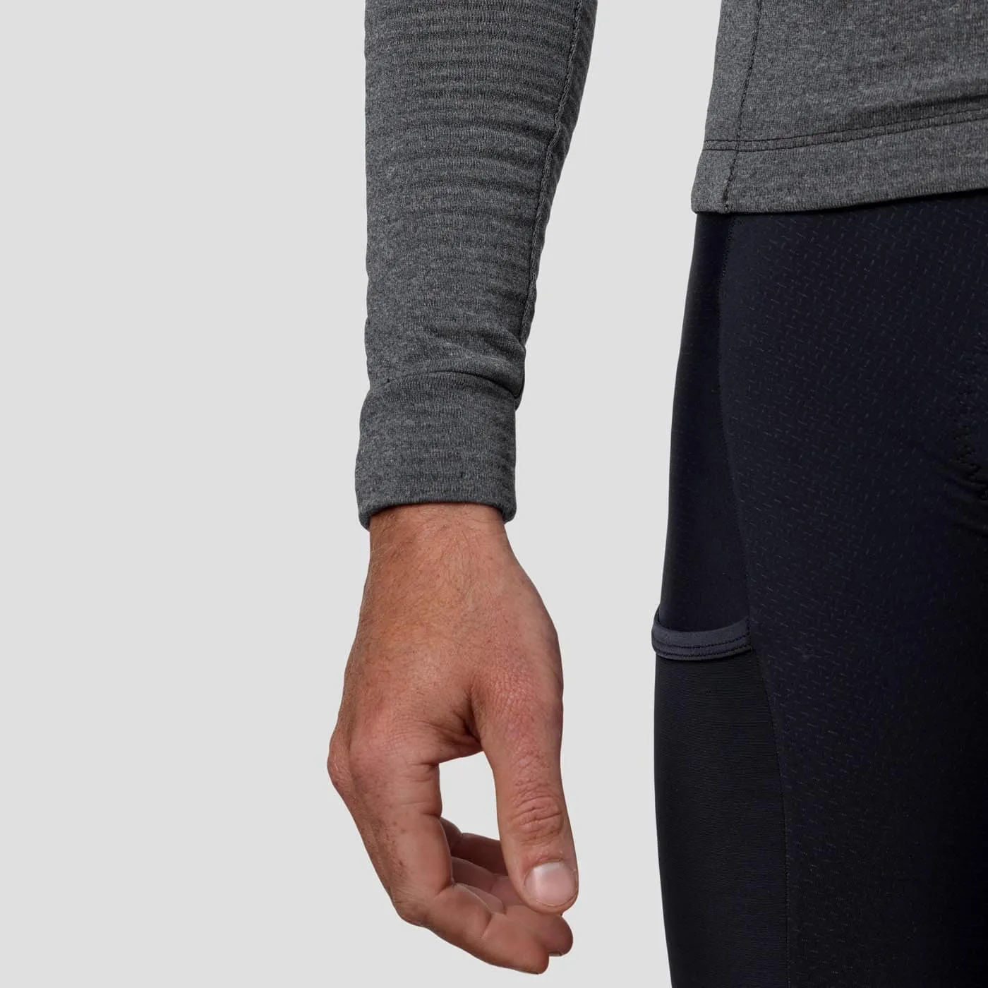 Men's Merino Grid Thermal Jersey - Charcoal