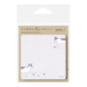 Midori Sticky Notes - Cat & Ball