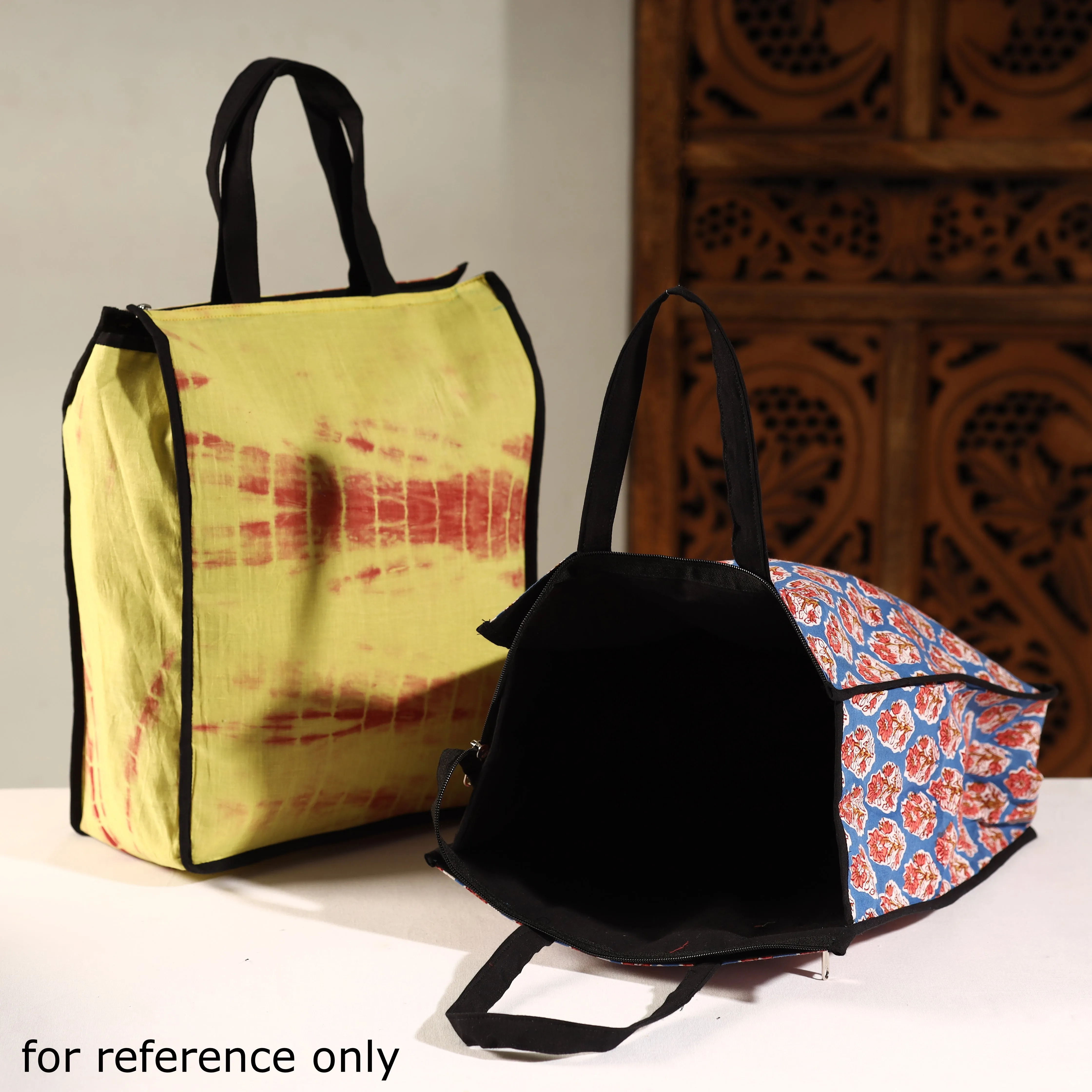 Multicolor - Handmade Ajrakh Block Printed Cotton Shopping Bag