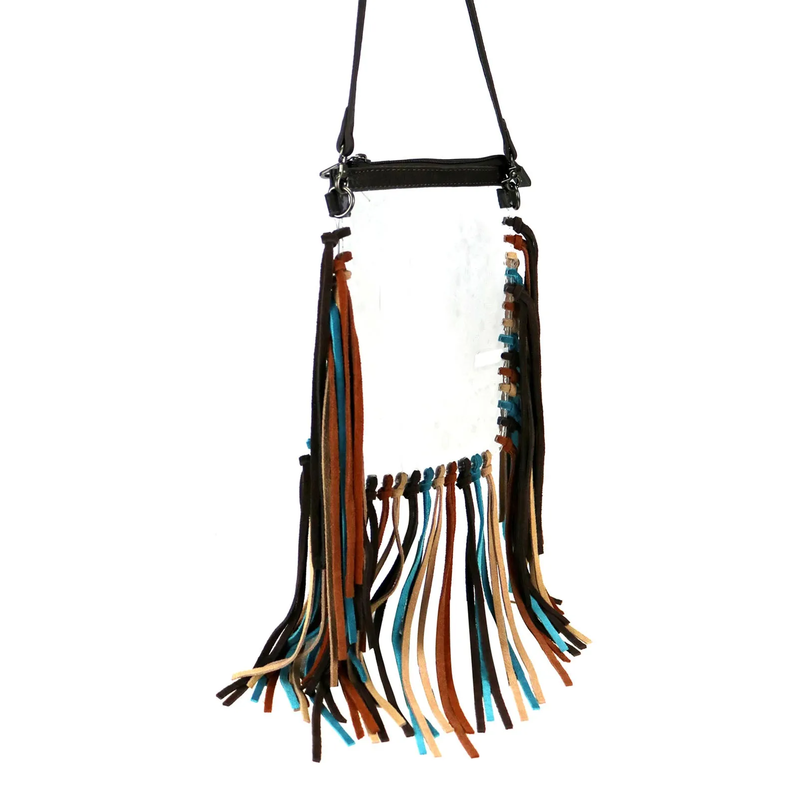 MW906-192 Montana West Western Fringe Clear Stadium Crossbody Bag