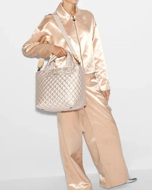 MZ Wallace - Small Metro Tote Deluxe (Pale Rose Gold Metallic)