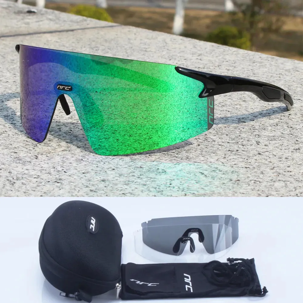 NRC Brand Cycling Sunglasses UV400 TR90 Sports Bicycle Glasses MTB Mountain Bike Fishing Hiking Riding Eyewear for Men Women