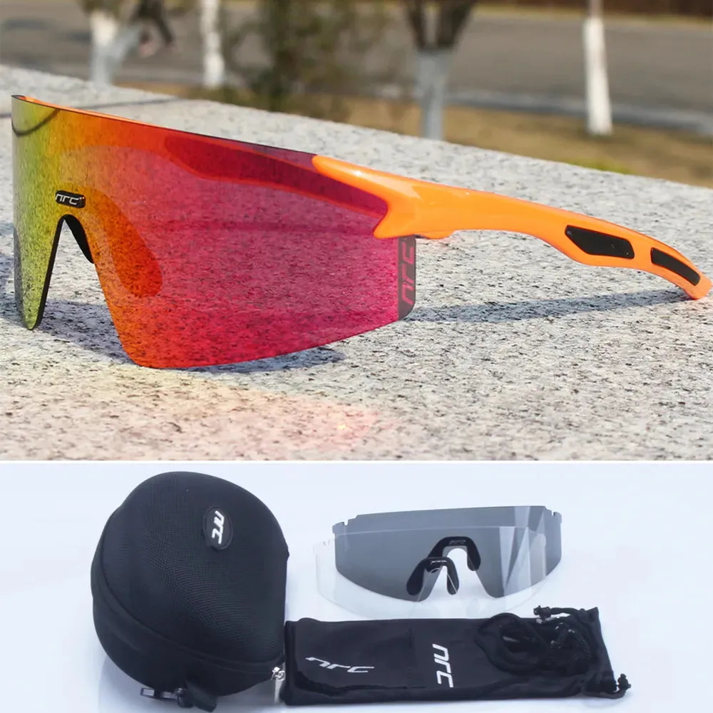 NRC Brand Cycling Sunglasses UV400 TR90 Sports Bicycle Glasses MTB Mountain Bike Fishing Hiking Riding Eyewear for Men Women