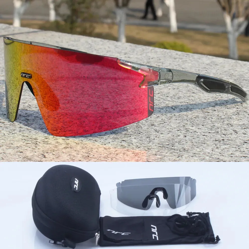 NRC Brand Cycling Sunglasses UV400 TR90 Sports Bicycle Glasses MTB Mountain Bike Fishing Hiking Riding Eyewear for Men Women