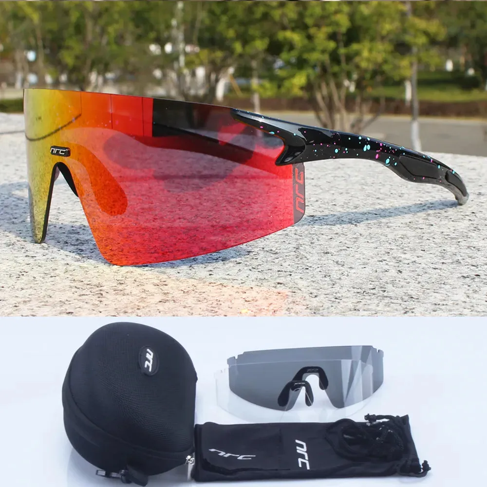 NRC Brand Cycling Sunglasses UV400 TR90 Sports Bicycle Glasses MTB Mountain Bike Fishing Hiking Riding Eyewear for Men Women