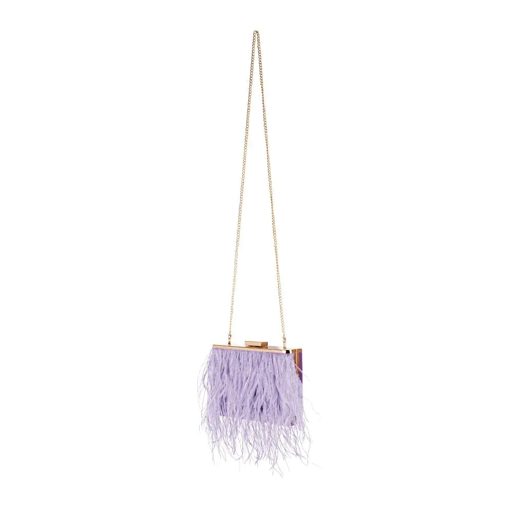 OB4773 ESTELLE feather clutch