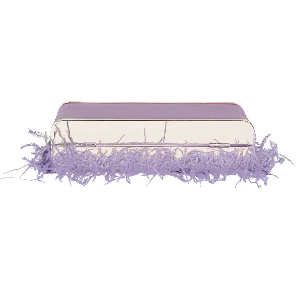 OB4773 ESTELLE feather clutch