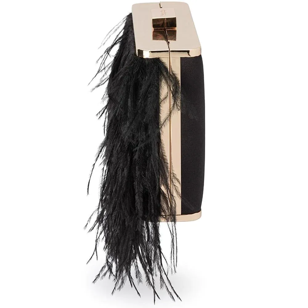 OB4773 ESTELLE feather clutch