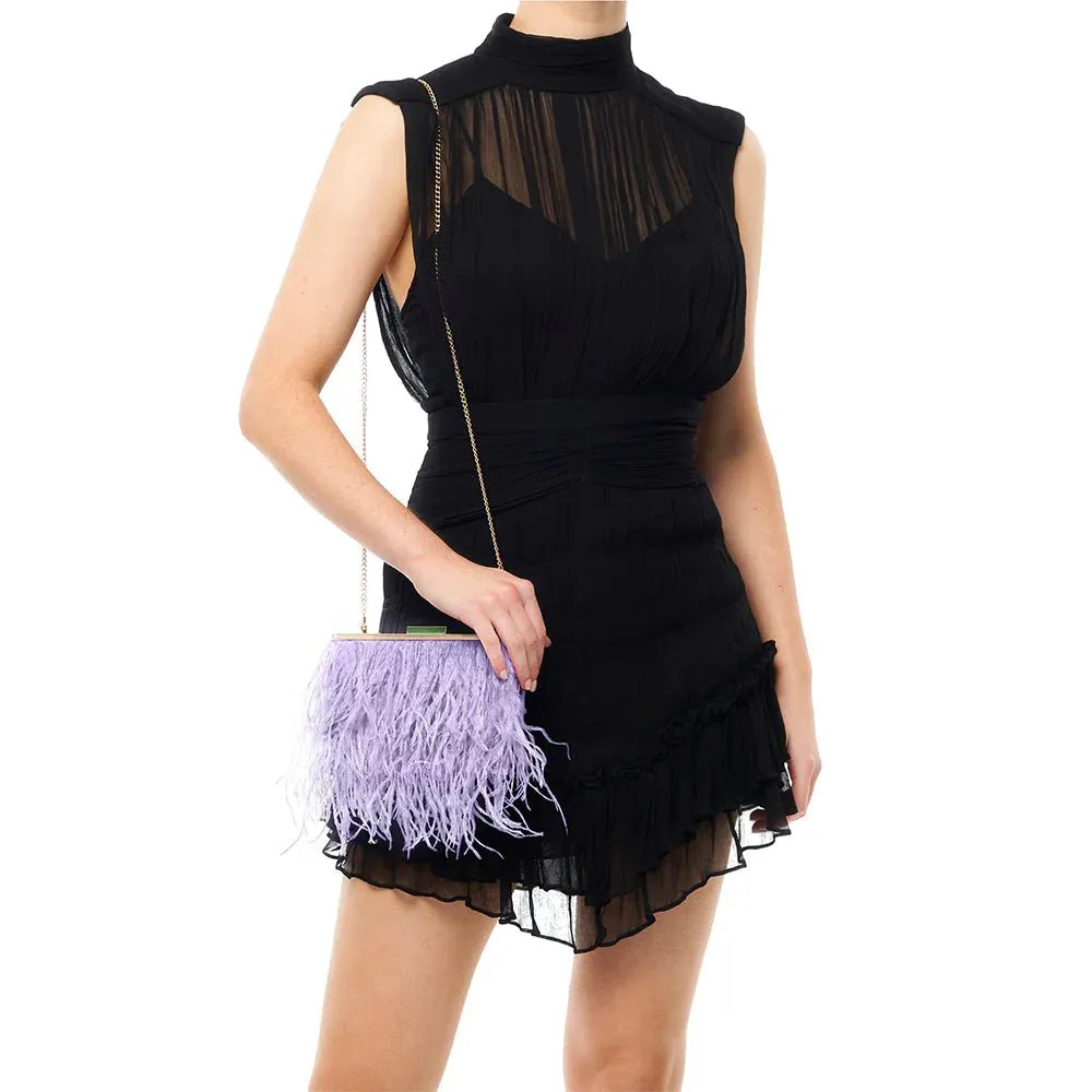 OB4773 ESTELLE feather clutch