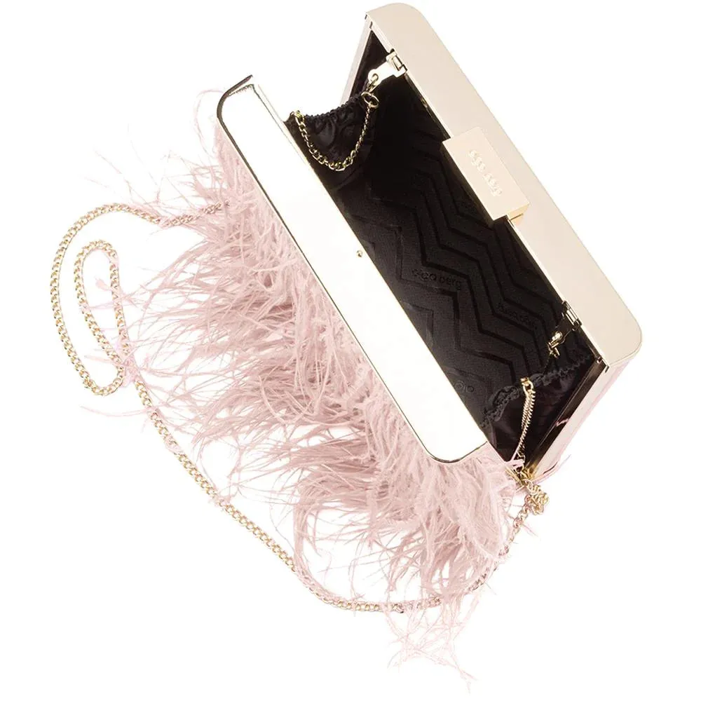 OB4773 ESTELLE feather clutch