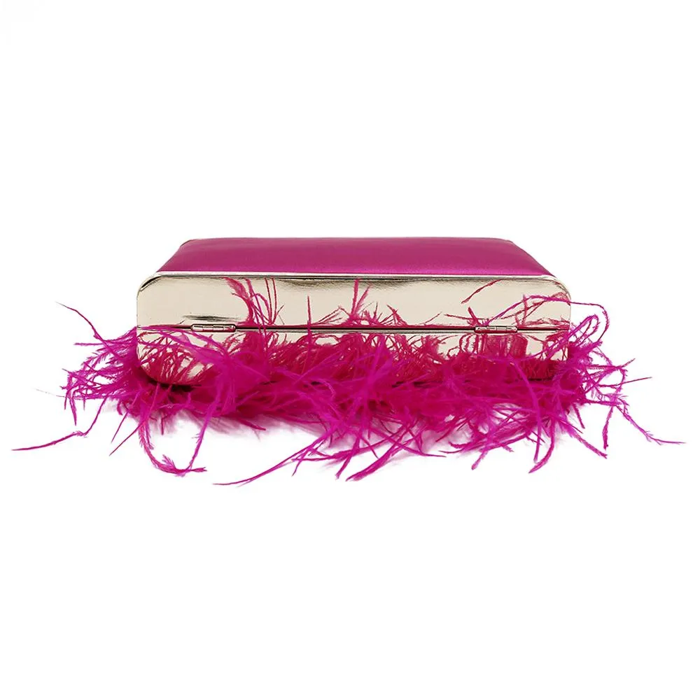 OB4773 ESTELLE feather clutch