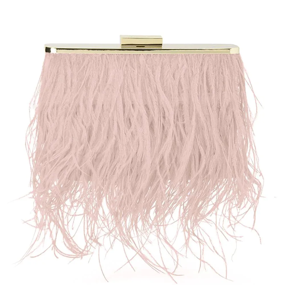 OB4773 ESTELLE feather clutch