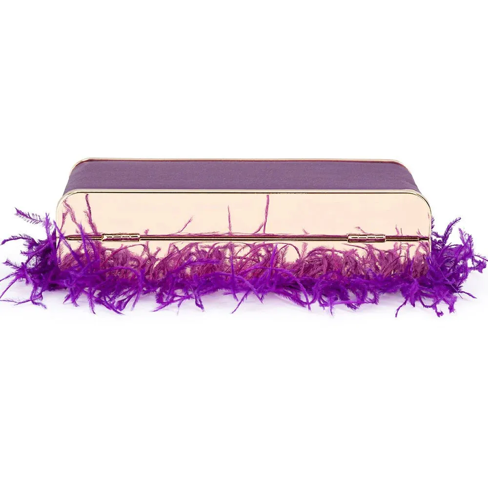 OB4773 ESTELLE feather clutch