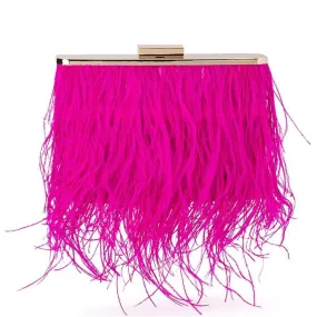 OB4773 ESTELLE feather clutch