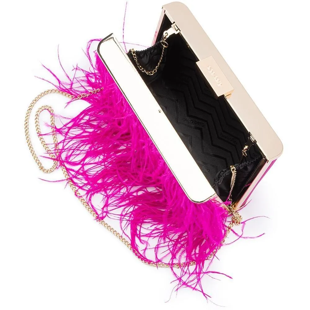 OB4773 ESTELLE feather clutch