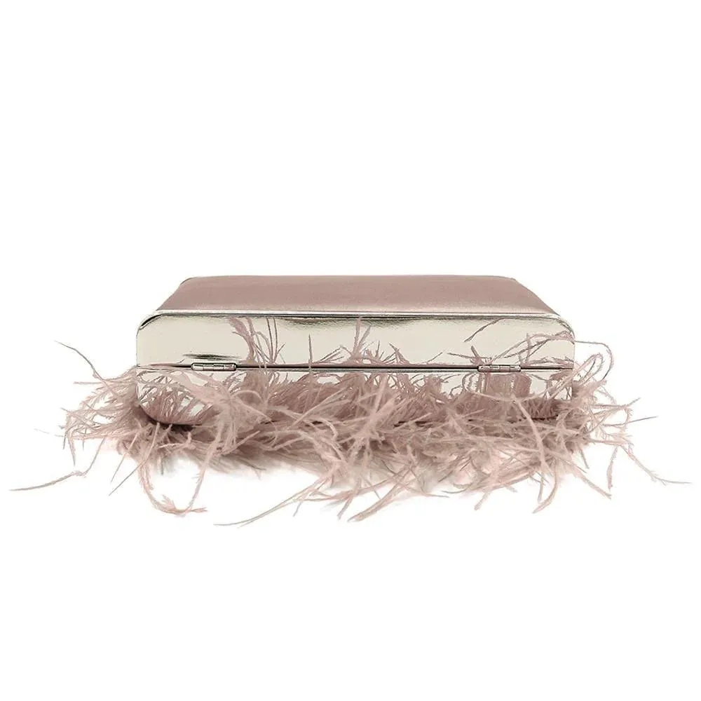 OB4773 ESTELLE feather clutch