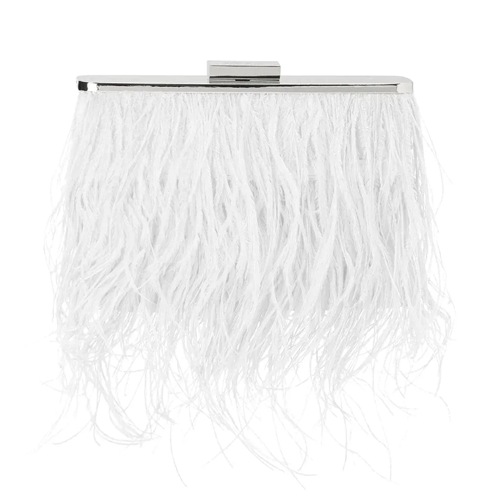 OB4773 ESTELLE feather clutch