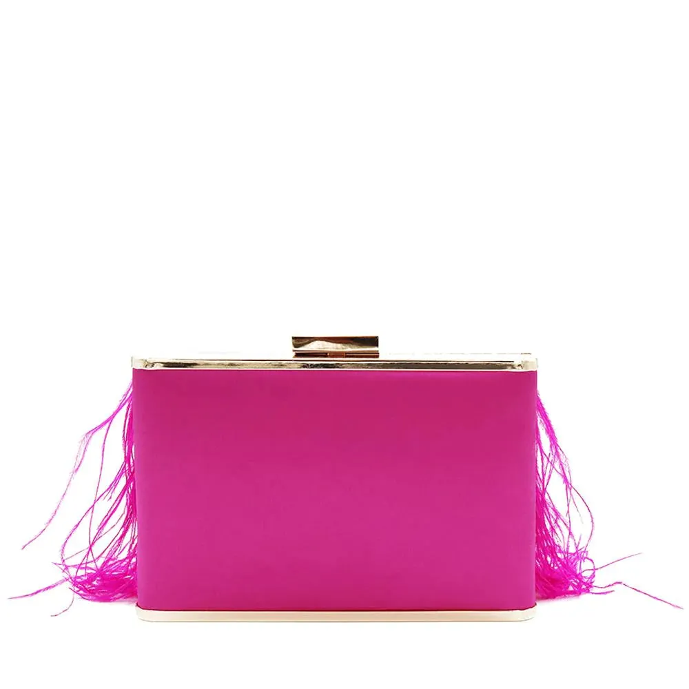 OB4773 ESTELLE feather clutch